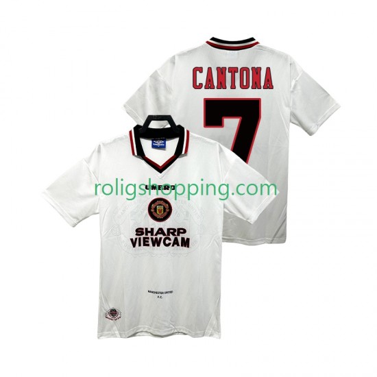 Fotbollströja Manchester United CANTONA 7 1996 1997 Retro Män Bortaställ Kort ärm