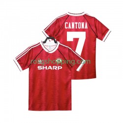 Fotbollströja Manchester United CANTONA 7 1990 1992 Retro Män Hemmaställ Kort ärm
