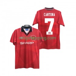 Fotbollströja Manchester United CANTONA 7 1996 Retro Män Hemmaställ 1994 Kort ärm