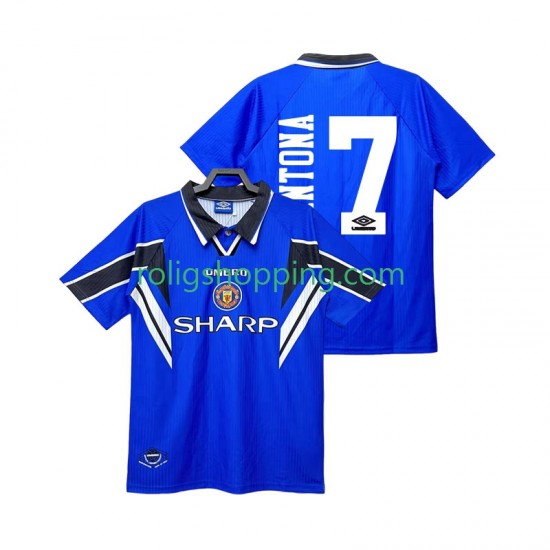 Fotbollströja Manchester United CANTONA 7 1996 1998 Retro Män Tredjeställ Kort ärm