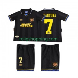 Fotbollströja Manchester United CONTONA 7 1993 Retro Barn Bortaställ 1994 Kort ärm