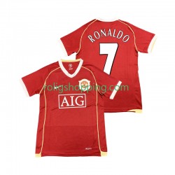 Fotbollströja Manchester United Cristiano Ronaldo 7 2007 Retro Män Hemmaställ 2006 Kort ärm