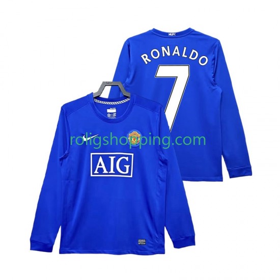 Fotbollströja Manchester United Cristiano Ronaldo 7 2009 Retro Män Tredjeställ 2008 Lång ärm