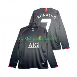 Fotbollströja Manchester United Critstiano Ronaldo 7 2007 Retro Män Bortaställ 2008 Lång ärm