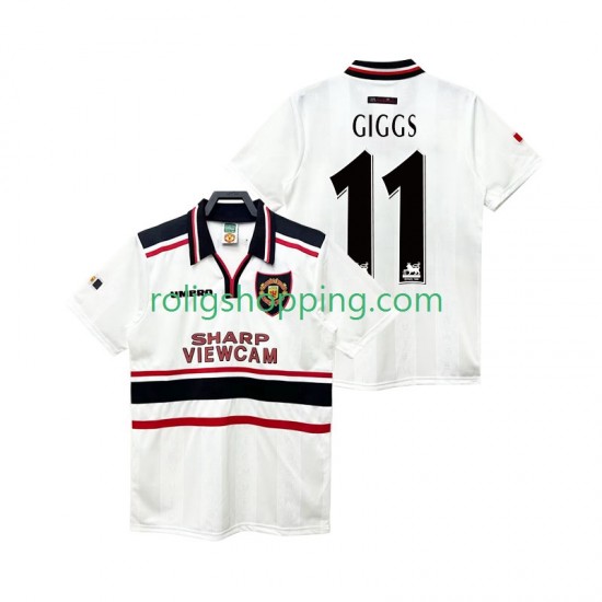 Fotbollströja Manchester United GIGGS 11 1998 Retro Män Bortaställ 1999 Kort ärm