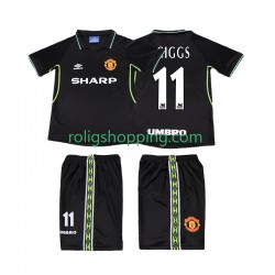 Fotbollströja Manchester United GIGGS 11 1998 Retro Barn Tredjeställ 1999 Kort ärm