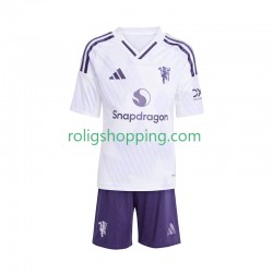 Fotbollströja Manchester United Barn Bortaställ 2025-2026 Kort ärm