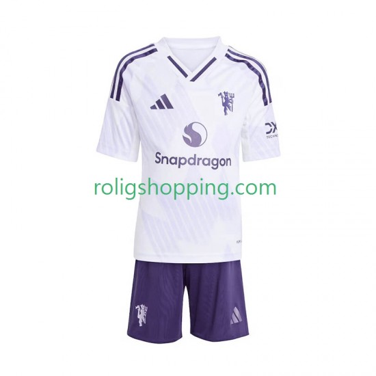 Fotbollströja Manchester United Barn Bortaställ 2025-2026 Kort ärm