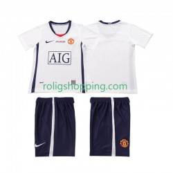 Fotbollströja Manchester United Champions League 2009 Retro Barn Bortaställ 2008 Kort ärm