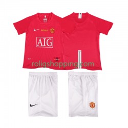 Fotbollströja Manchester United Champions League 2007 Retro Barn Hemmaställ 2008 Kort ärm