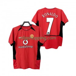 Fotbollströja Manchester United RONALDO 7 2002 Retro Män Hemmaställ 2004 Kort ärm