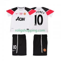 Fotbollströja Manchester United ROONEY 10 Champions League 2012 Retro Barn Tredjeställ 2011 Kort ärm