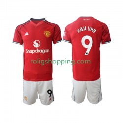 Fotbollströja Manchester United Rasmus Hojlund 9 Barn Hemmaställ 2025-2026 Kort ärm