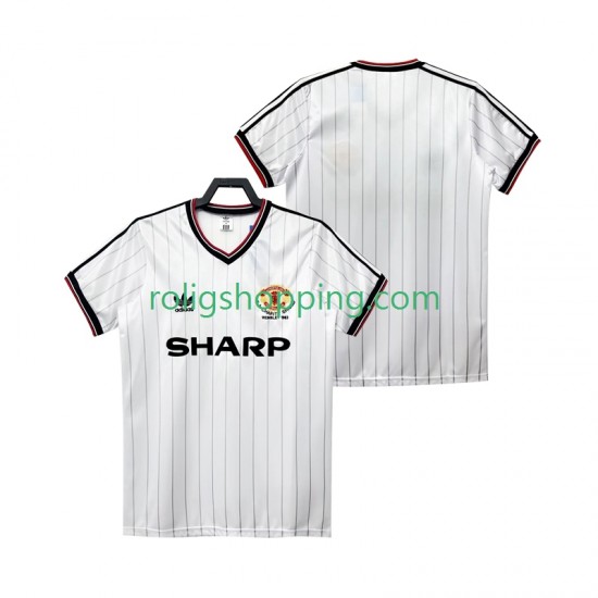 Fotbollströja Manchester United 1983 1984 Retro Män Bortaställ Kort ärm