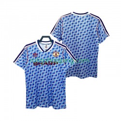 Fotbollströja Manchester United 1990 1992 Retro Män Bortaställ Kort ärm