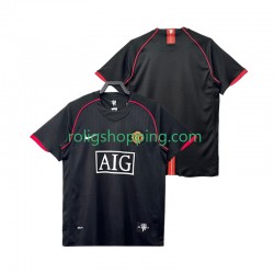 Fotbollströja Manchester United 2007 Retro Män Bortaställ 2008 Kort ärm