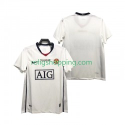 Fotbollströja Manchester United Champions League 2009 Retro Män Bortaställ 2008 Kort ärm