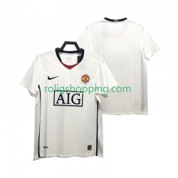 Fotbollströja Manchester United Premier League 2009 Retro Män Bortaställ 2008 Kort ärm
