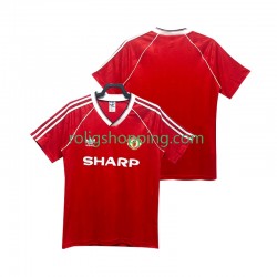 Fotbollströja Manchester United 1988 1990 Retro Män Hemmaställ Kort ärm
