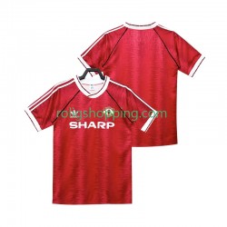 Fotbollströja Manchester United 1990 1992 Retro Män Hemmaställ Kort ärm