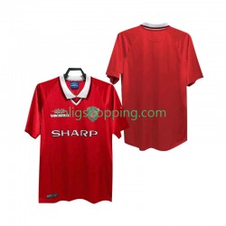 Fotbollströja Manchester United 2000 Retro Män Hemmaställ 1999 Kort ärm