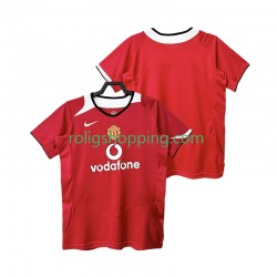 Fotbollströja Manchester United 2005 Retro Män Hemmaställ 2006 Kort ärm