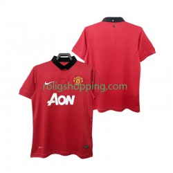 Fotbollströja Manchester United 2013 2014 Retro Män Hemmaställ Kort ärm