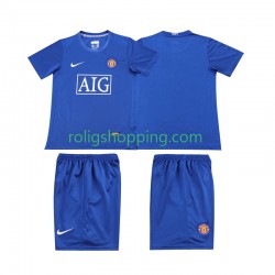 Fotbollströja Manchester United 2009 Retro Barn Tredjeställ 2008 Kort ärm