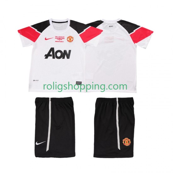 Fotbollströja Manchester United Champions League 2012 Retro Barn Tredjeställ 2011 Kort ärm