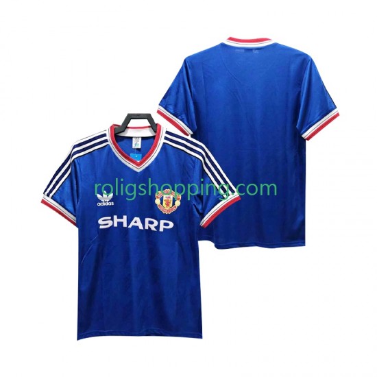 Fotbollströja Manchester United 1986 1988 Retro Män Tredjeställ Kort ärm
