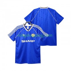 Fotbollströja Manchester United 1988 1990 Retro Män Tredjeställ Kort ärm