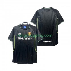 Fotbollströja Manchester United 1998 Retro Män Tredjeställ 1999 Kort ärm