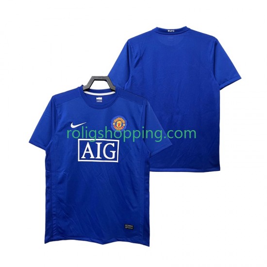Fotbollströja Manchester United 2009 Retro Män Tredjeställ 2008 Kort ärm