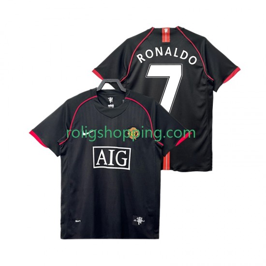 Fotbollströja Manchester United Ronaldo 7 2007 Retro Män Bortaställ 2008 Kort ärm