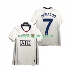 Fotbollströja Manchester United Ronaldo 7 Champions League 2009 Retro Män Bortaställ 2008 Kort ärm