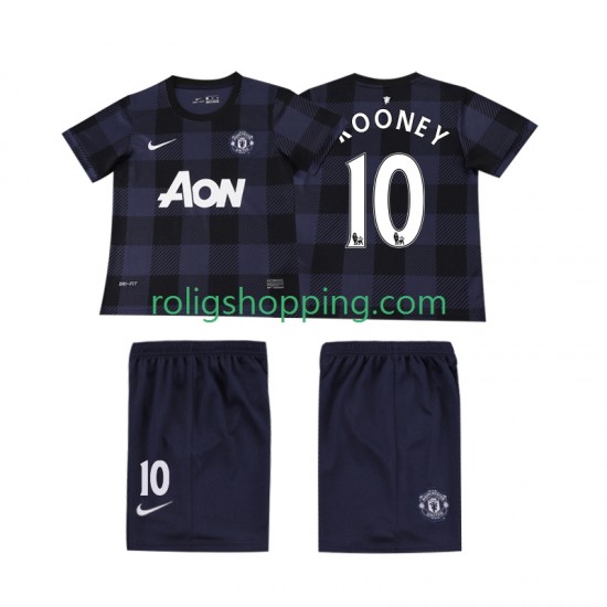 Fotbollströja Manchester United Rooney 10 2013 2014 Retro Barn Bortaställ Kort ärm