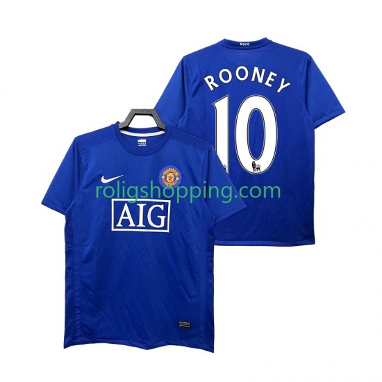 Fotbollströja Manchester United Rooney 10 2009 Retro Män Tredjeställ 2008 Kort ärm