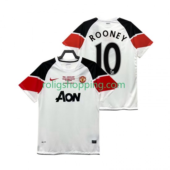 Fotbollströja Manchester United Rooney 10 Champions League 2012 Retro Män Tredjeställ 2011 Kort ärm