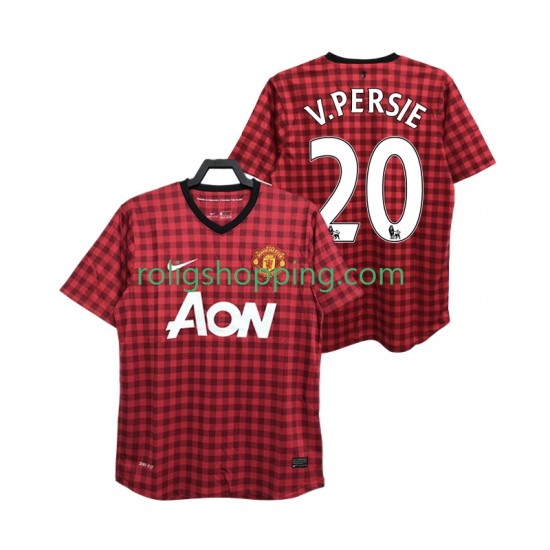 Fotbollströja Manchester United V PERSIE 20 2012 2013 Retro Män Hemmaställ Kort ärm
