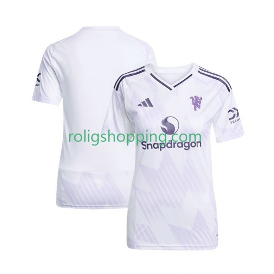 Fotbollströja Manchester United Kvinnor Bortaställ 2025-2026 Kort ärm