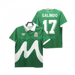 Fotbollströja Mexiko GALINDO 17 1995 Retro Män Hemmaställ Kort ärm