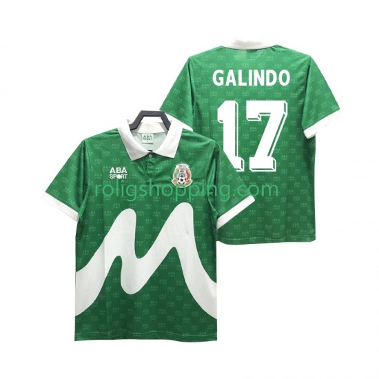 Fotbollströja Mexiko GALINDO 17 1995 Retro Män Hemmaställ Kort ärm
