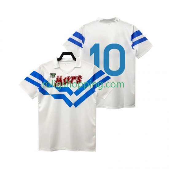 Fotbollströja SSC Napoli 10 1988 1989 Retro Män Bortaställ Kort ärm