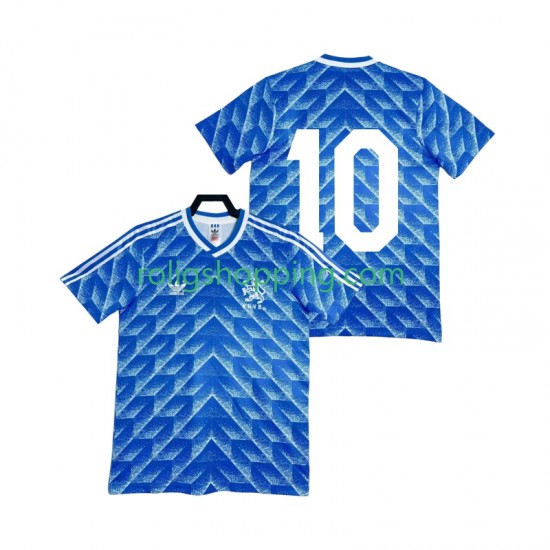 Fotbollströja Nederländerna 10 1998 Retro Män Bortaställ Kort ärm