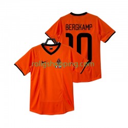 Fotbollströja Nederländerna BERGKAMP 10 2000 Retro Män Hemmaställ Kort ärm