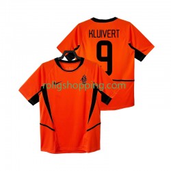Fotbollströja Nederländerna KLUIVERT 9 2002 Retro Män Hemmaställ Kort ärm