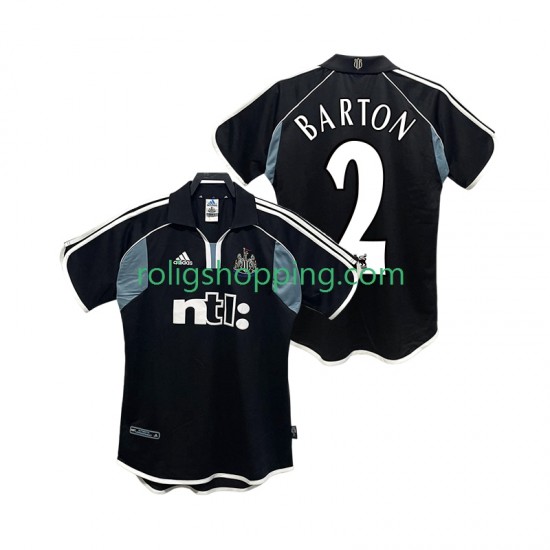Fotbollströja Newcastle United BARTON 2 2000 2001 Retro Män Bortaställ Kort ärm