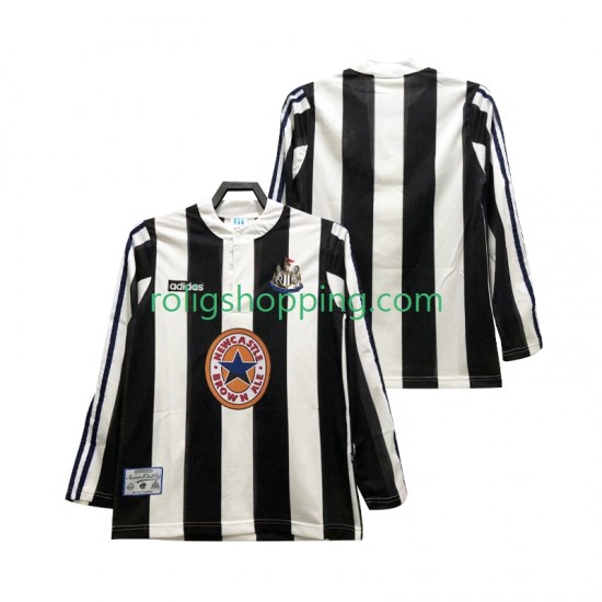 Fotbollströja Newcastle United 1995 1997 Retro Män Hemmaställ Lång ärm