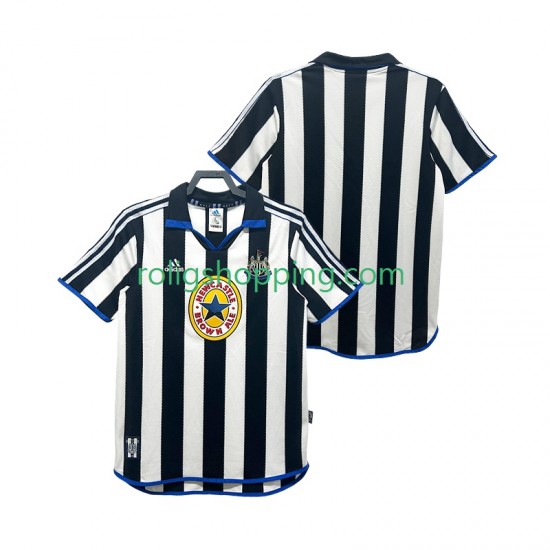 Fotbollströja Newcastle United 2000 Retro Män Hemmaställ 1999 Kort ärm