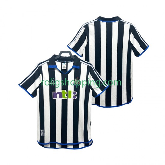 Fotbollströja Newcastle United 2000 2001 Retro Män Hemmaställ Kort ärm